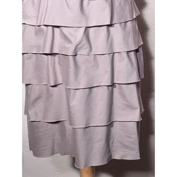 Alfani 8 Gray Sleeveless Tiered Ruffle Dress Cotton/Spandex Blend Pullover - Picture 3 of 16